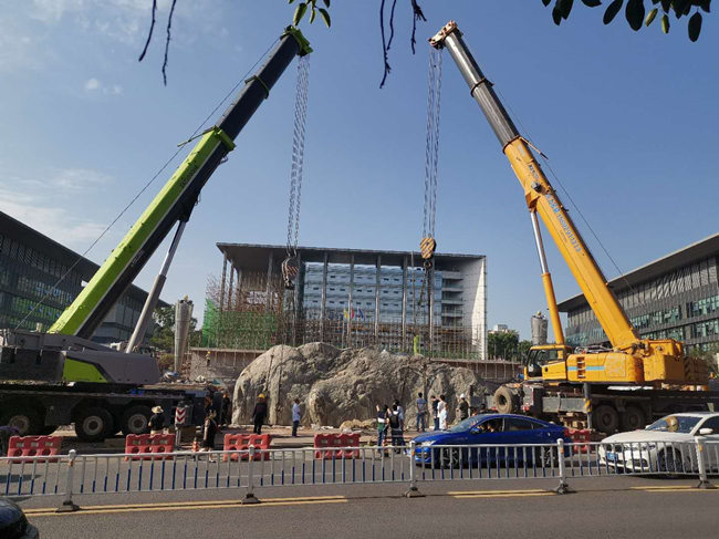 泗洪风景石吊装搬运